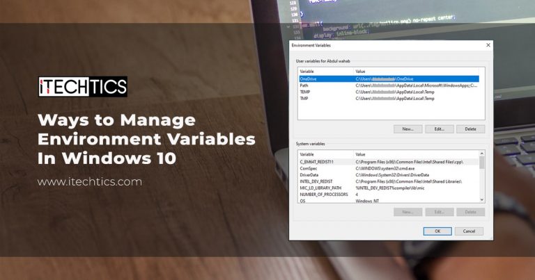 Manage Environment Variables In Windows 10