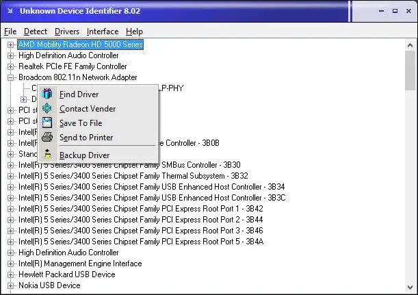 Unknown Device Identifier