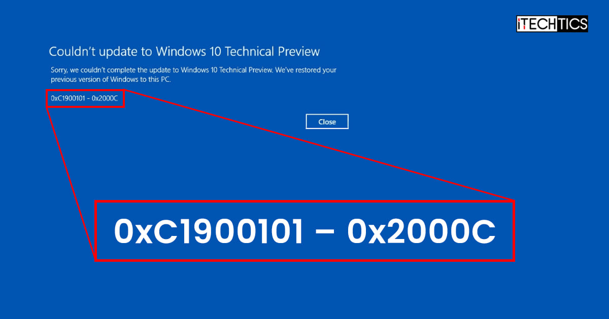 Fix Error 0xC1900101 – 0x2000C On Windows 8 8 1 10 Update