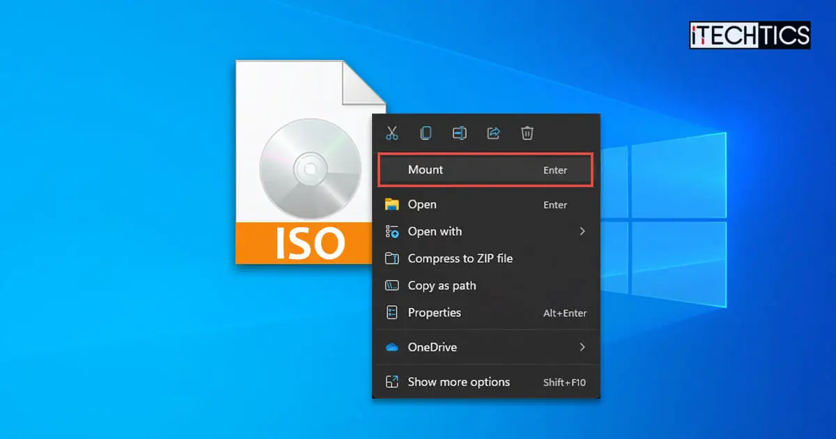 Fix Mount ISO Option Missing In Windows 10