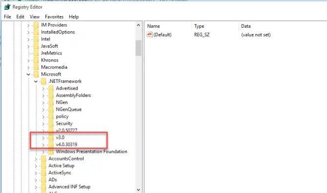 Registry value of .net framework 4.6.2