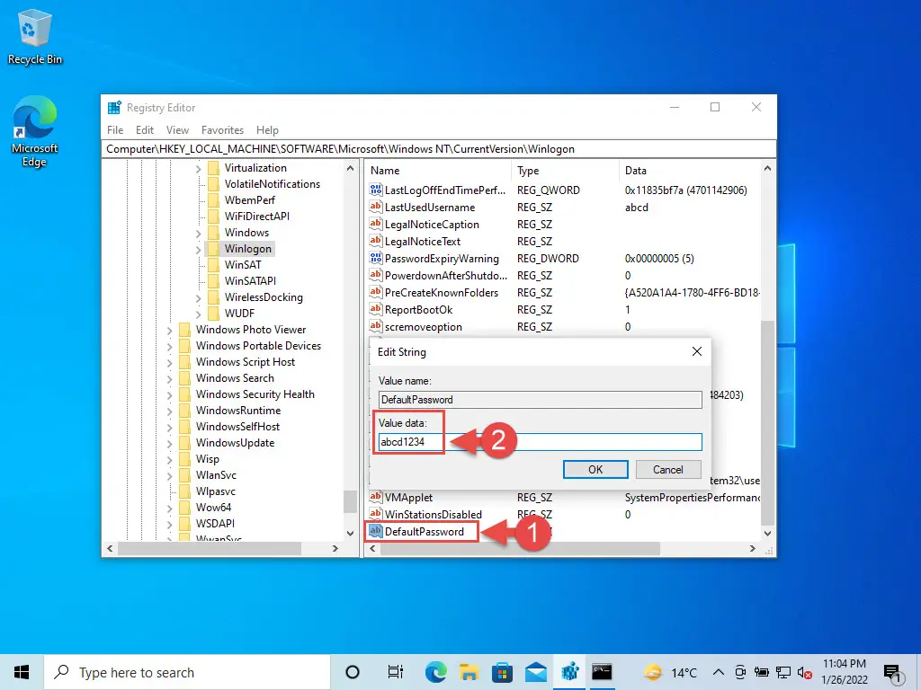 How To Login Without Password in Windows 17 defaultpassword