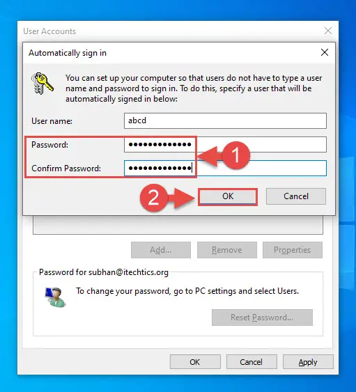 How To Login Without Password in Windows 5 enter pass and confirm