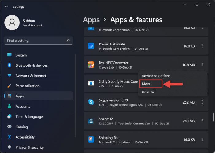 Change Default Installation Folder For Windows Apps