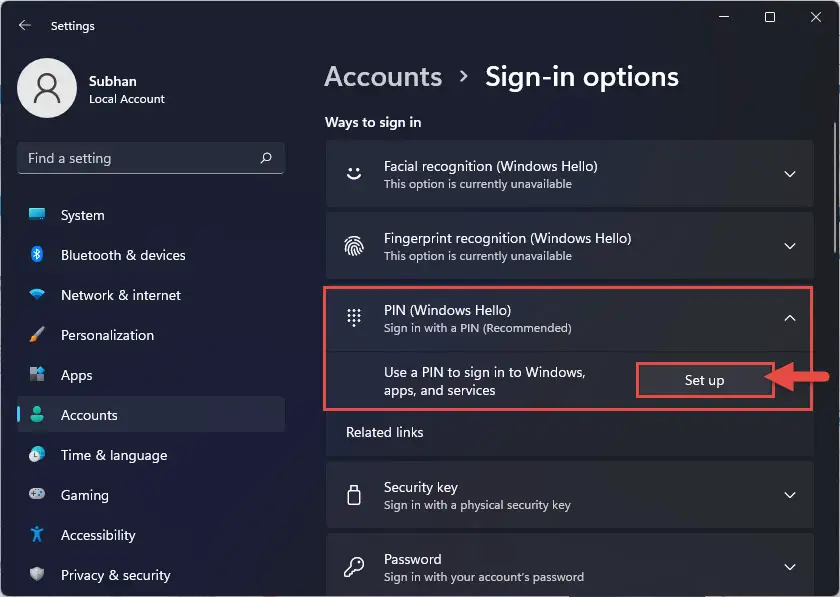 How To Login Without Password in Windows 22 set up