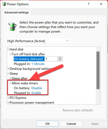 How To Stop Your Computer From Waking Up Randomly From Sleep Mode 2 Disable wake up timers
