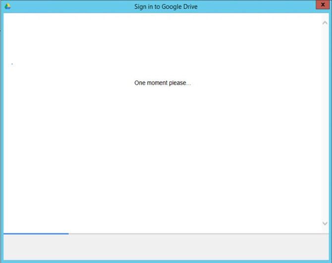 Google drive one moment please