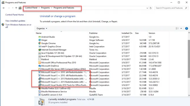 download visual c++ redistributable for windows 7 32 bit