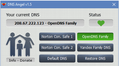 Enable Family Protection In Windows 10 Using DNS Angel 1