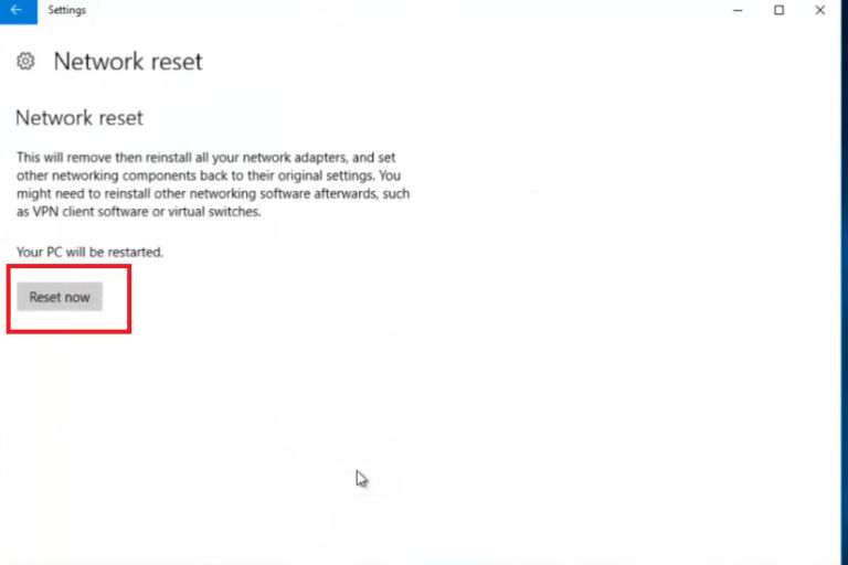 How To Reset Network Settings In Windows 10 4
