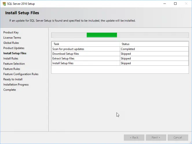 SQL Server 2016 Service Pack 2 Setup