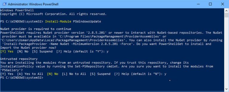 force windows update command prompt