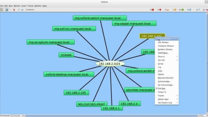 Network Diagram using Intermapper