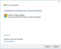 显示或隐藏运行更新工具