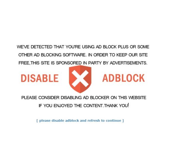 Adblock warning - Please consider disabling ad blocker on this site