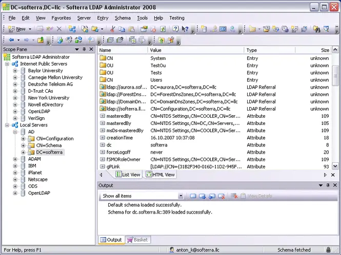 ldap ListView