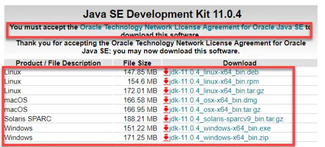 download Java SE Development Kit 11