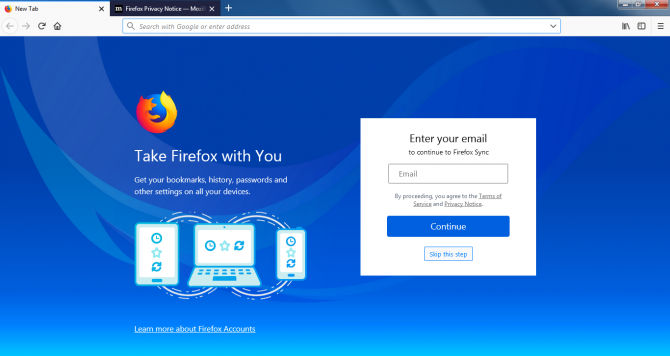 Using Firefox Sync