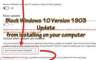 How to Block Windows 10 May 2019 Update ( Version 1903) Defer Windows 10 feature updates featured
