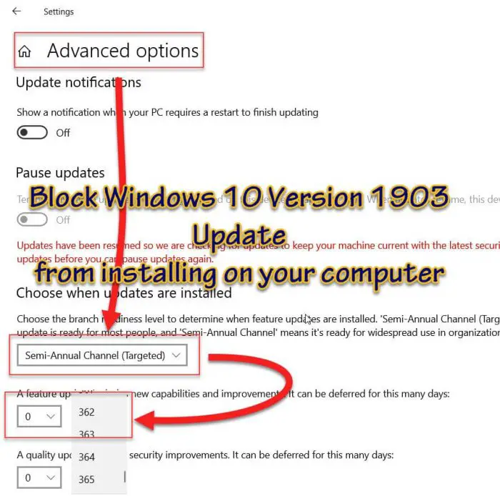 Defer Windows 10 feature updates featured