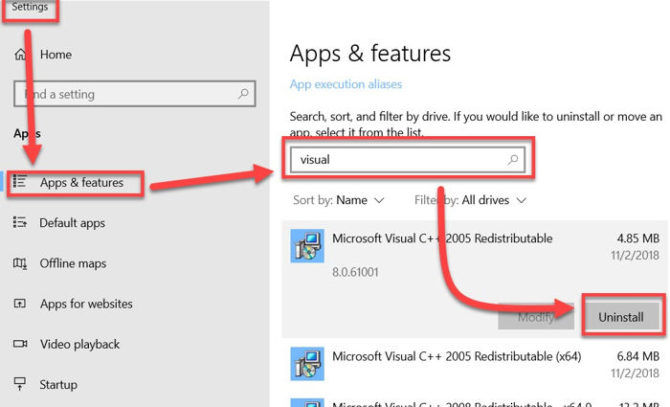 visual c redistributable packages for visual studio 2015