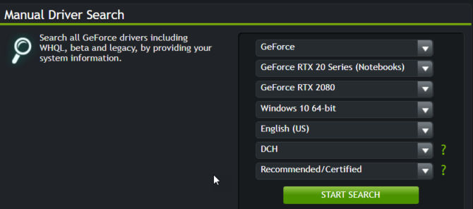 Nvidia Manual driver download