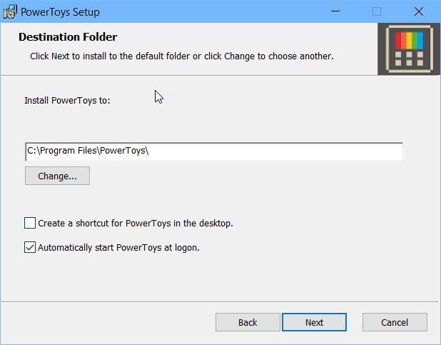 Download PowerToys For Windows 10: FancyZones + PowerRename + Keyboard Shortcut Guide 2 Automatically start PowerToys at logon