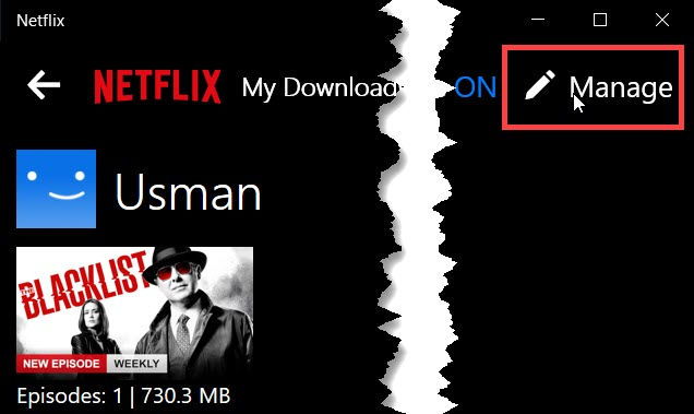 Manage Downloads in Netflix