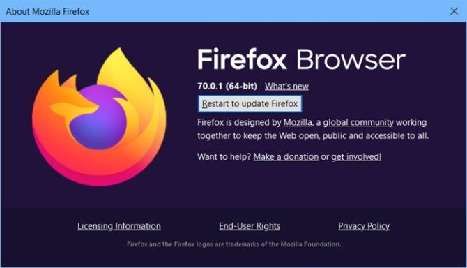 Install and update new version of Firefox