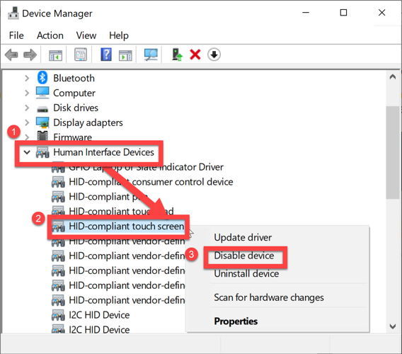 2 Ways To Disable Touch Screen In Windows 10