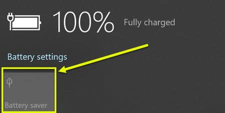 3 Ways To Turn Windows 10 Battery Saver Mode On or Off 4 Enable battery saver mode using battery icon in system tray in Windows 10