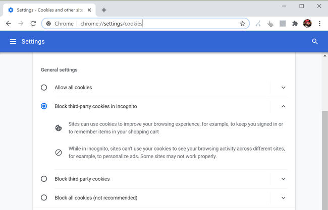 Download Google Chrome 83: New Privacy & Security Settings, Tab Groups, Cookie Improvements 5 Cookies settings in Chrome