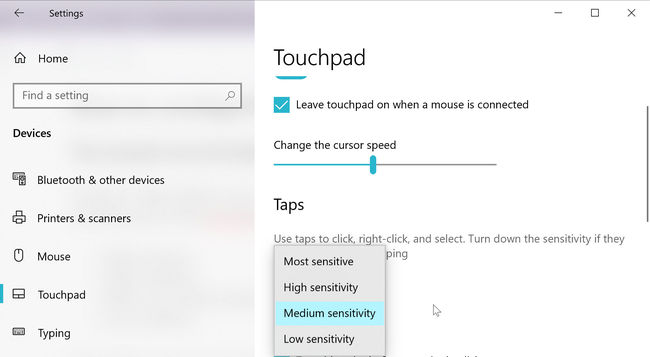 How To Configure Two, Three And Four Finger Touchpad Gestures In Windows 10 3 Configure touchpad sensitivity