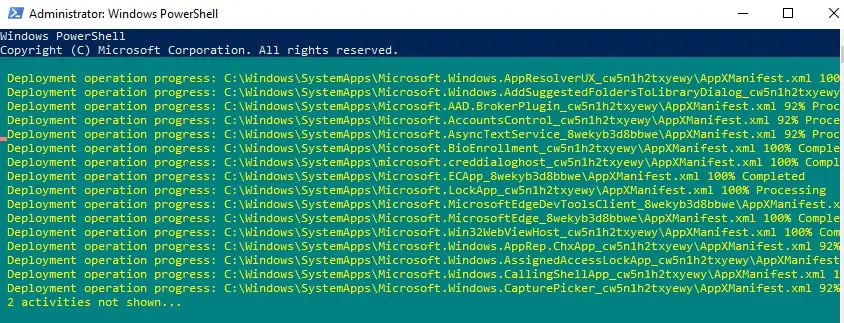 powershell command execution