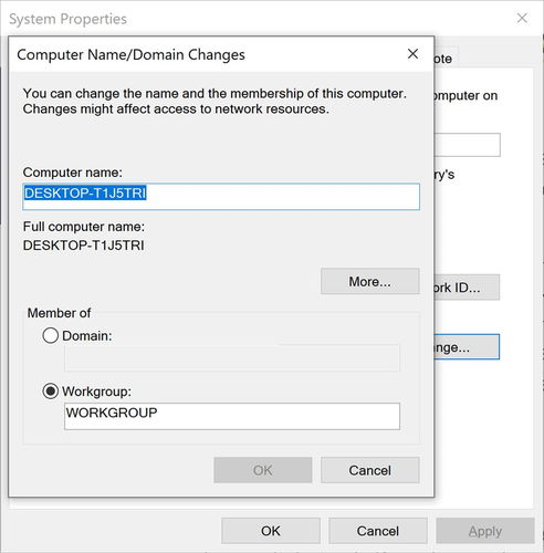 Change domain properties