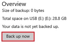 How to Use File History And Backup & Restore In Windows 10 4 FH backup now