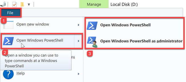 Open PowerShell in folder