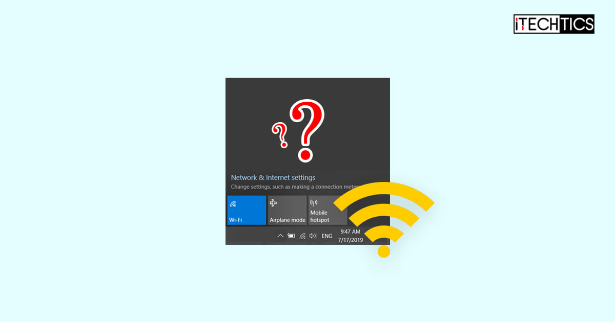 Wi Fi networks Not showing