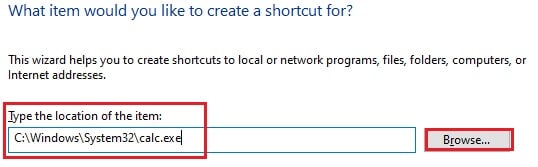 create shortcut