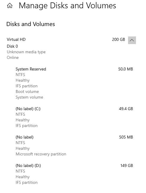 How To Use New Disk Management App in Windows 10 Settings 5 磁盘和卷