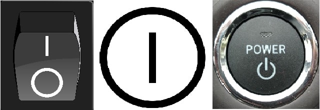What Do Power Button Symbols Mean? 1 3 power buttons