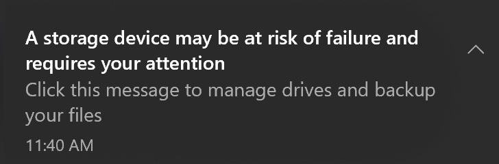 DriveHealth notification