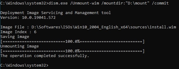 How To Add Update Packages To Windows 10 ISO Image 11 commit