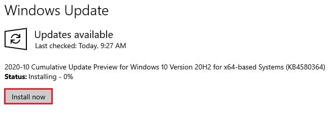 Download Windows 10 20H2 Cumulative Update Preview Build 19042 608  KB4580364  - 97