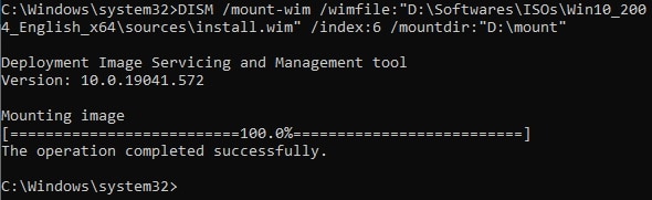 How To Add Update Packages To Windows 10 ISO Image 9 mount cmd