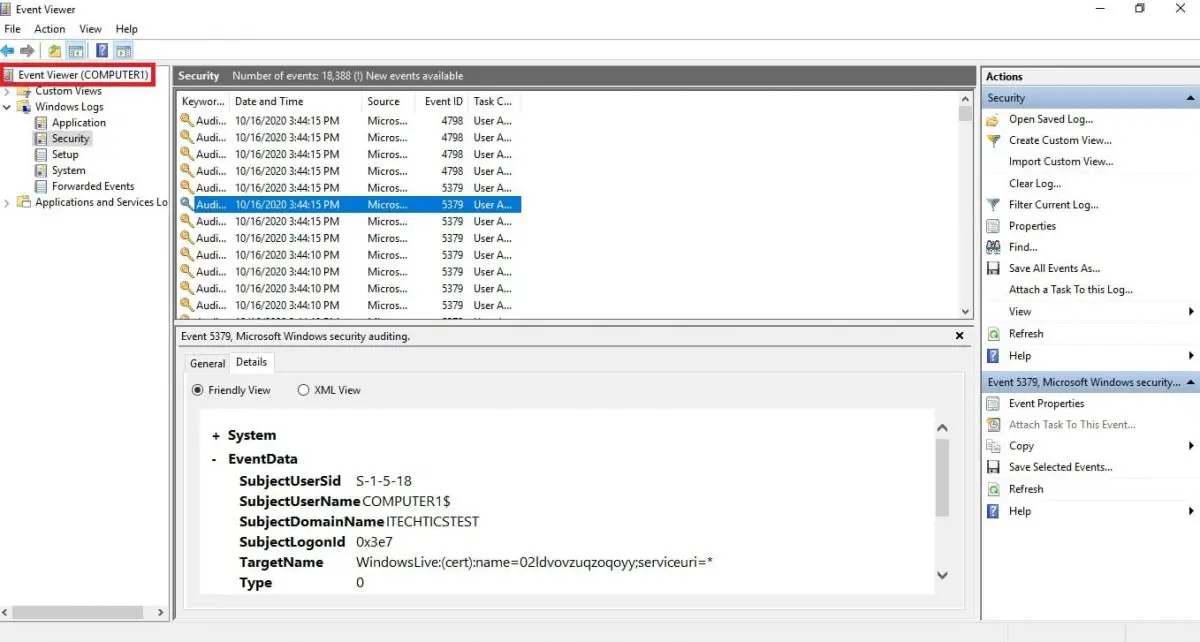 How to access event viewer remotely