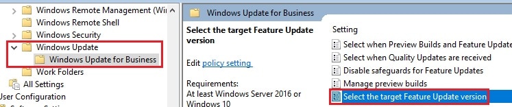 select the target feature