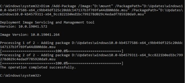 How To Add Update Packages To Windows 10 ISO Image 10 update added