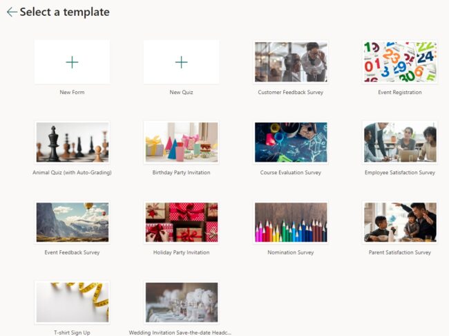 Microsoft Forms vs Google Forms: Which is better? 8 microsoft template gallery