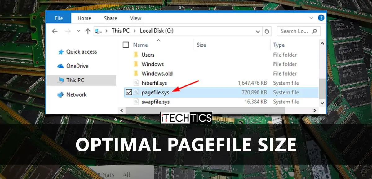 windows 10 optimal page file size